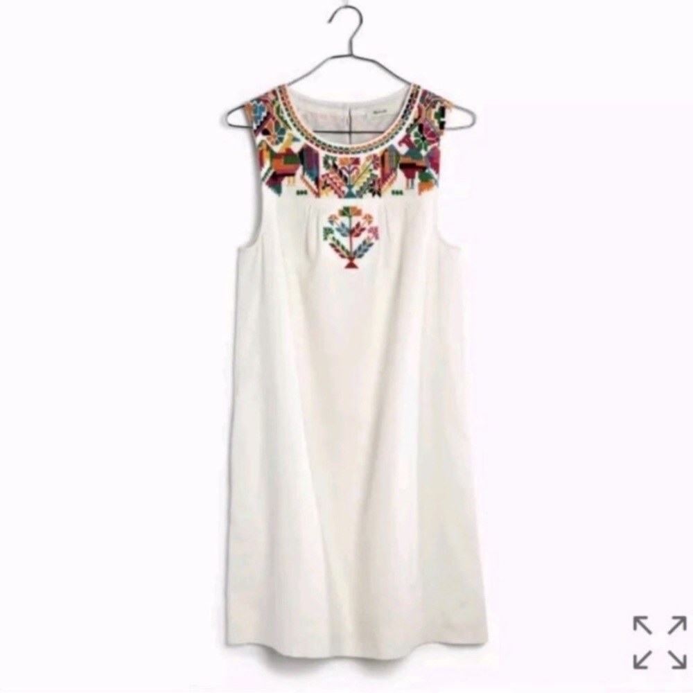 Madewell x JM Dry Goods embroidered shift dress